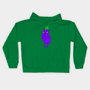 Cute eggplant Kids Hoodie